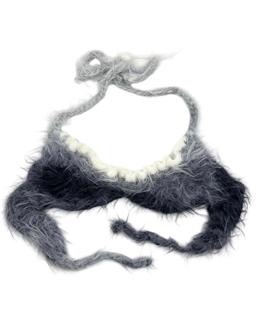 FLUFFY BRA CHARCOAL